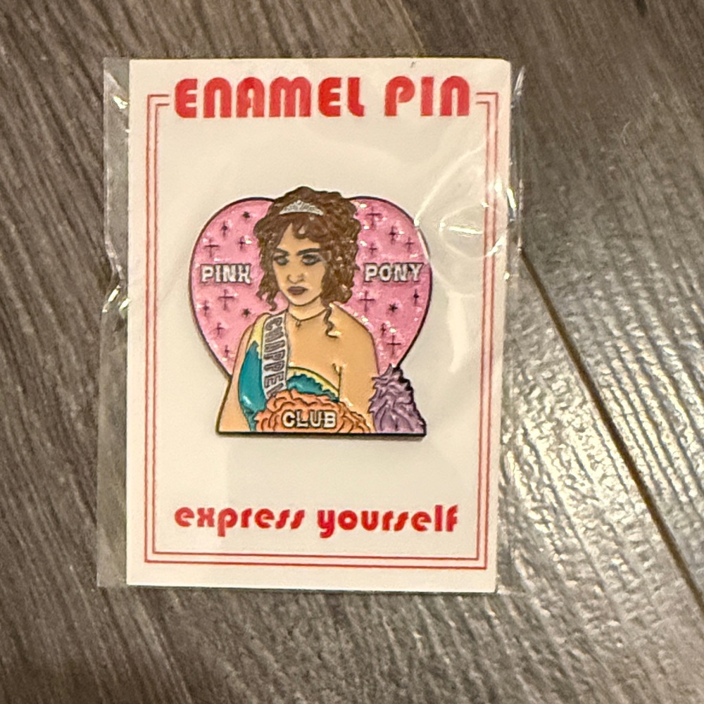 Chappell Roan Pink Pony Club Enamel Pin